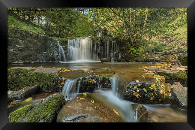 Brecon Waterfall Framed Print by Pete Holyoak
