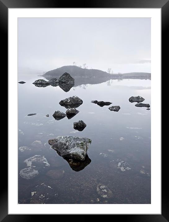 Rannoch Moor on a chilly dawn  Framed Mounted Print by Stephen Taylor