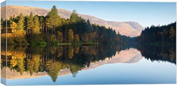  Glencoe Lochan autumn reflections Canvas Print by Stephen Taylor