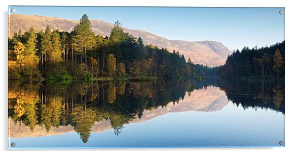  Glencoe Lochan autumn reflections Acrylic by Stephen Taylor