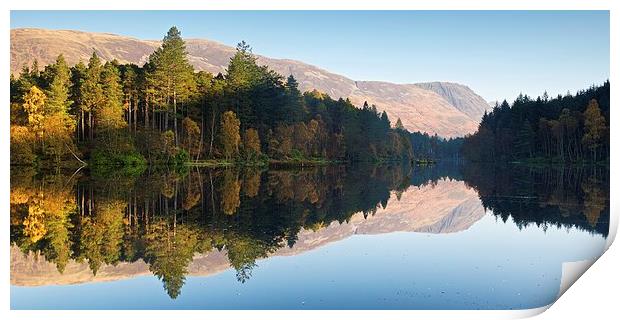  Glencoe Lochan autumn reflections Print by Stephen Taylor
