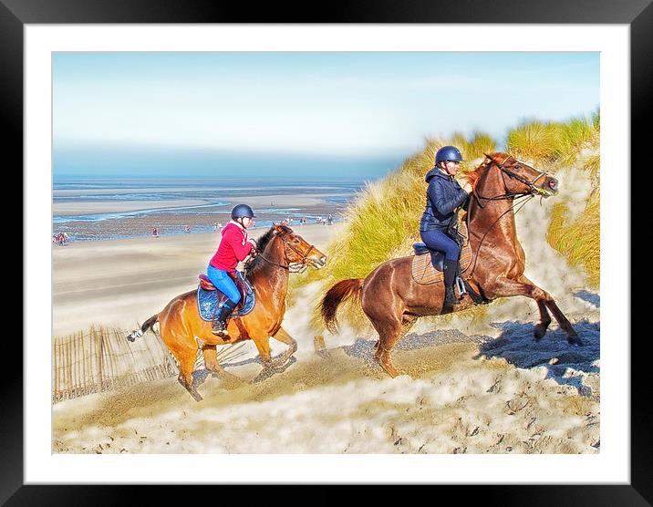  Horses on The Dunes Framed Mounted Print by peter tachauer