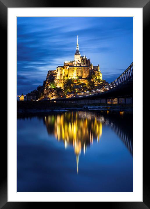  Le Mont Saint-Michel at dusk Framed Mounted Print by Daugirdas Racys
