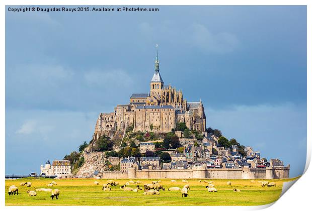  Le Mont Saint-Michel Print by Daugirdas Racys