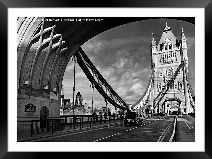London - England - The Tower Bridge Framed Mounted Print by Carlos Alkmin