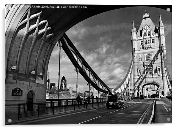 London - England - The Tower Bridge Acrylic by Carlos Alkmin