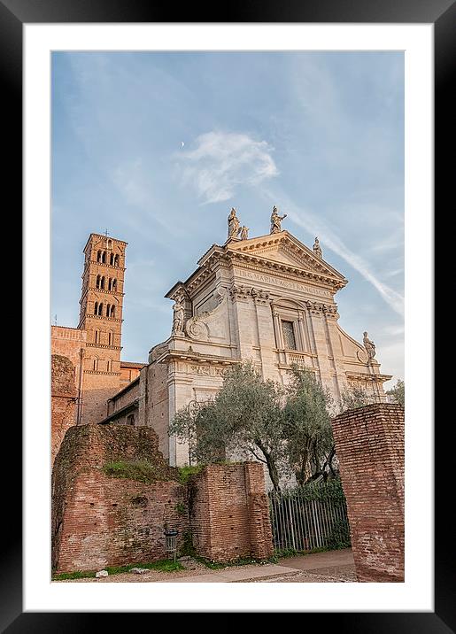 Rome Basilica di Santa Francesca Romana Framed Mounted Print by Antony McAulay