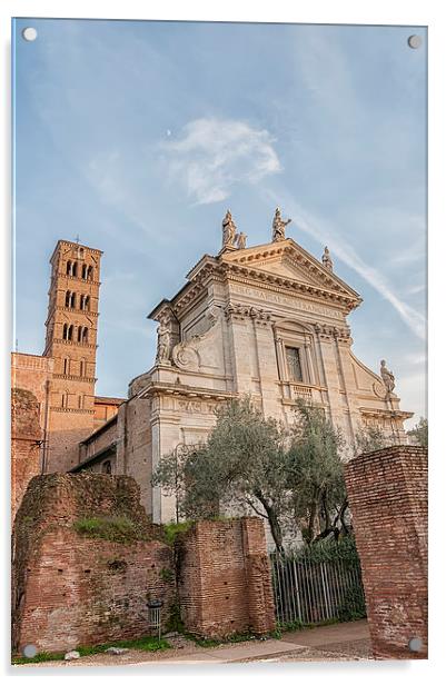 Rome Basilica di Santa Francesca Romana Acrylic by Antony McAulay