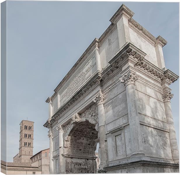 Rome Arch of Titus Square Composition Canvas Print by Antony McAulay