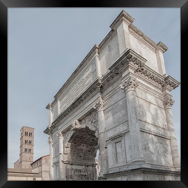 Rome Arch of Titus Square Composition Framed Print by Antony McAulay