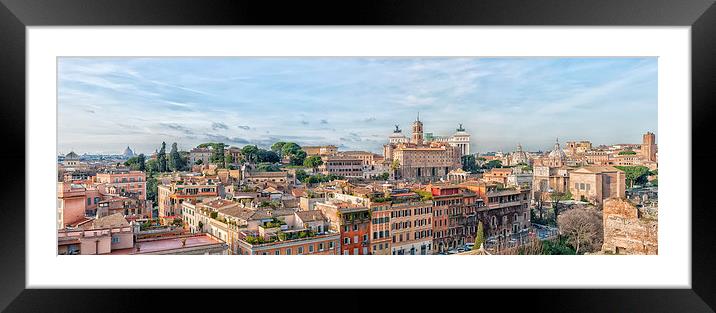 Rome Panoramic Cityscape Framed Mounted Print by Antony McAulay