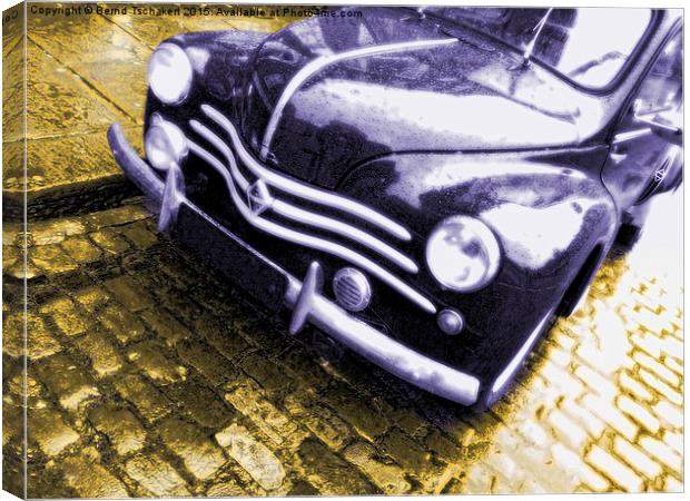  Classic car with painterly look, England, United  Canvas Print by Bernd Tschakert