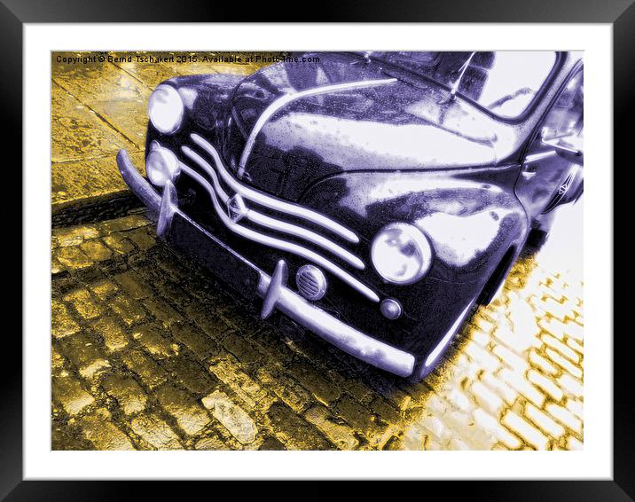  Classic car with painterly look, England, United  Framed Mounted Print by Bernd Tschakert