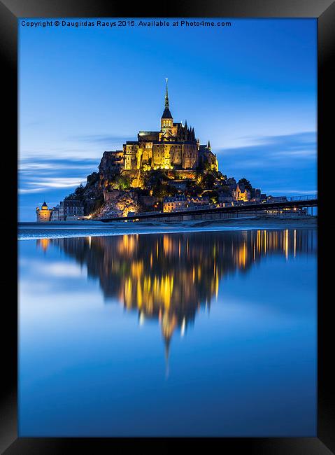  Le Mont Saint-Michel at dusk Framed Print by Daugirdas Racys