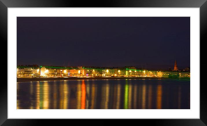 Weymouth Laser Nights Framed Mounted Print by David French
