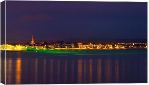 Weymouth Laser Nights Canvas Print by David French