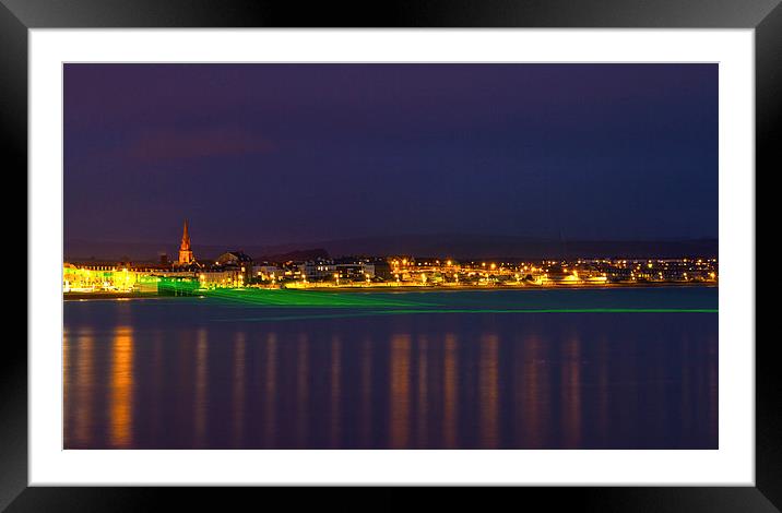 Weymouth Laser Nights Framed Mounted Print by David French