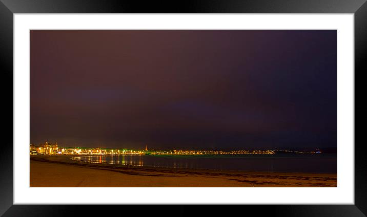 Weymouth Bay Night Framed Mounted Print by David French