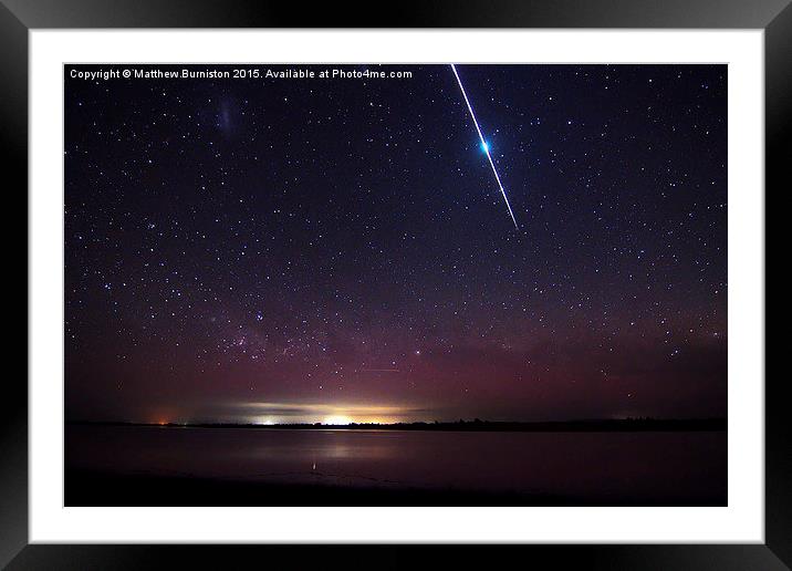  Aurora Australis and a Exploding metorite Framed Mounted Print by Matthew Burniston