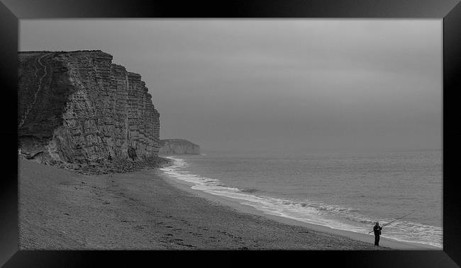 Westbay in Dorset BW Framed Print by David French