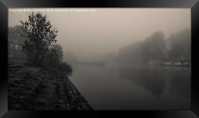  Fog on the River Framed Print by Neal P