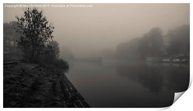  Fog on the River Print by Neal P