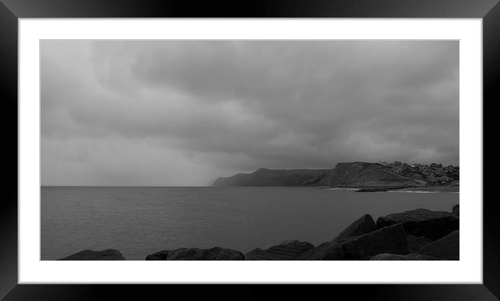 Westbay in Dorset BW Framed Mounted Print by David French