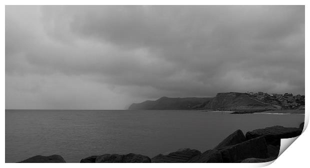 Westbay in Dorset BW Print by David French