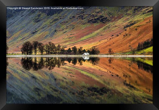  Buttermere Reflections - Lake District Framed Print by Stewart Sanderson
