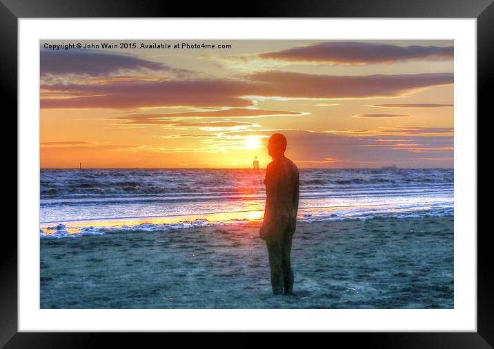 Feet in the sand Framed Mounted Print by John Wain