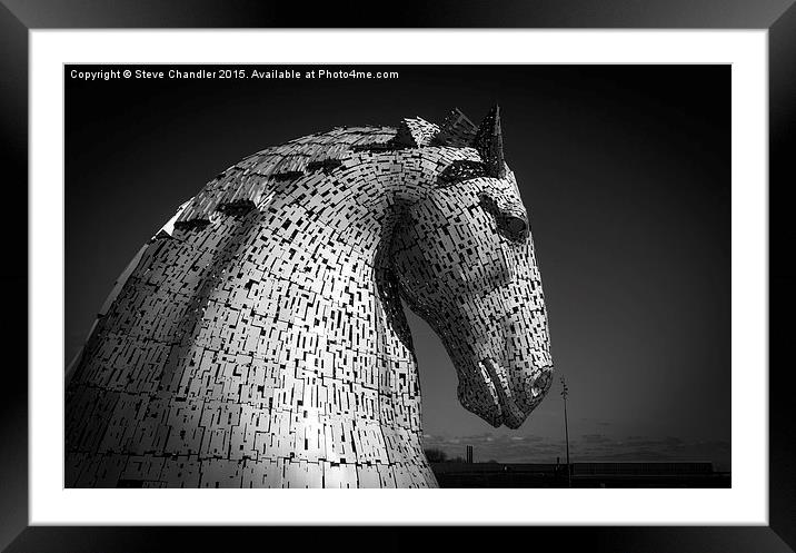 A Kelpie, Falkirk Framed Mounted Print by Steve Chandler