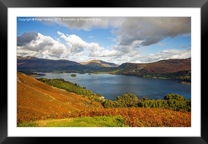  Autumn at Derwentwater Framed Mounted Print by Peter Yardley