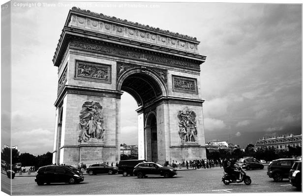 Arc de Triomphe, Paris Canvas Print by Steve Chandler