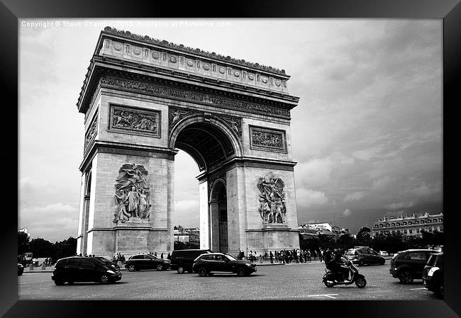 Arc de Triomphe, Paris Framed Print by Steve Chandler