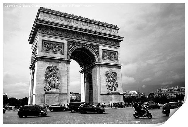 Arc de Triomphe, Paris Print by Steve Chandler