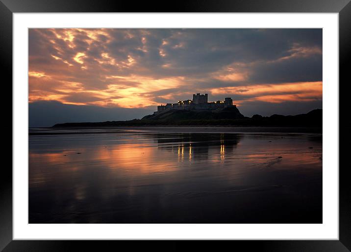  Bamburgh Castle Sunrise Framed Mounted Print by Northeast Images