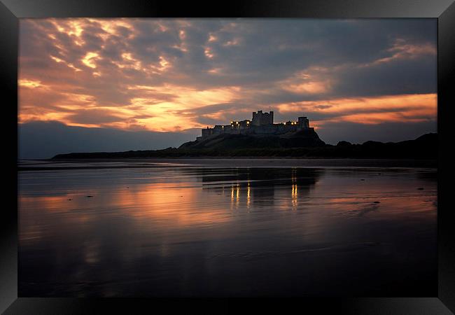 Bamburgh Castle Sunrise Framed Print by Northeast Images