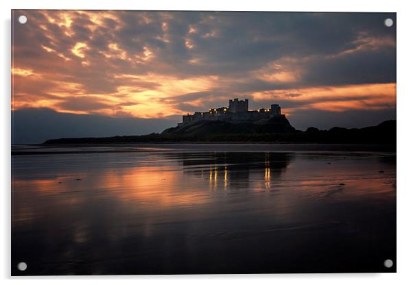  Bamburgh Castle Sunrise Acrylic by Northeast Images