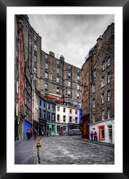 Looking up West Bow Framed Mounted Print by Tom Gomez