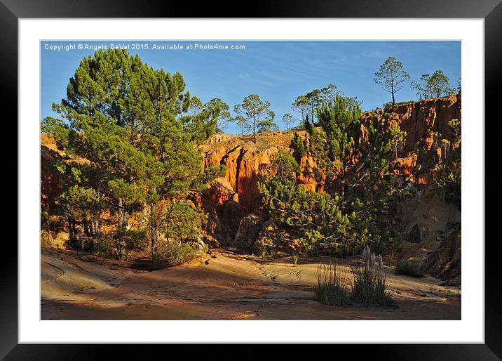 Red Cliffs and Trees  Framed Mounted Print by Angelo DeVal