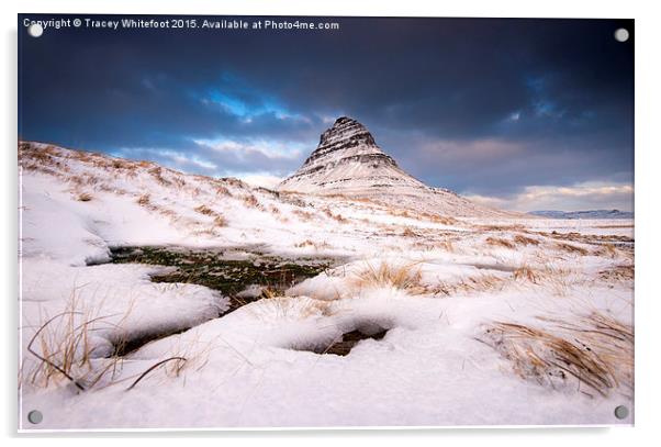 Winter at Kirkjufell   Acrylic by Tracey Whitefoot