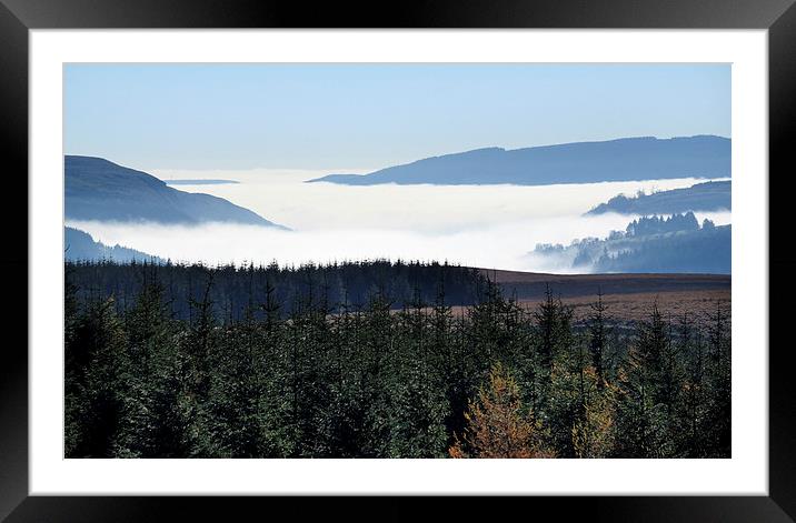  Brecon Beacons fog Framed Mounted Print by Tony Bates