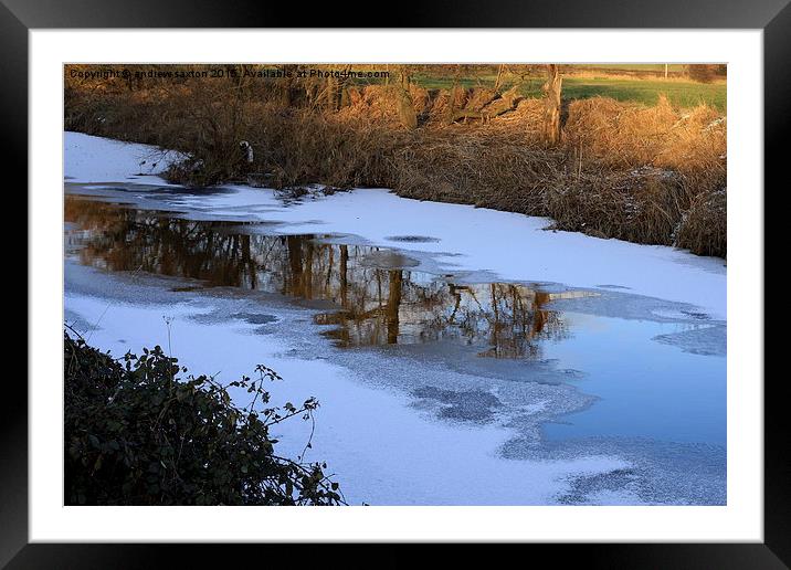  FREEZING Framed Mounted Print by andrew saxton