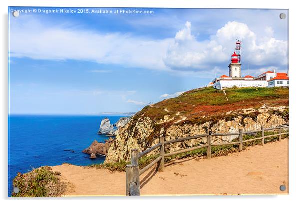 Cabo da Roca - the western most point of continent Acrylic by Dragomir Nikolov