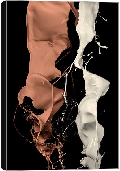 Milk and Liquid Chocolate Splash Canvas Print by Natures' Canvas: Wall Art  & Prints by Andy Astbury