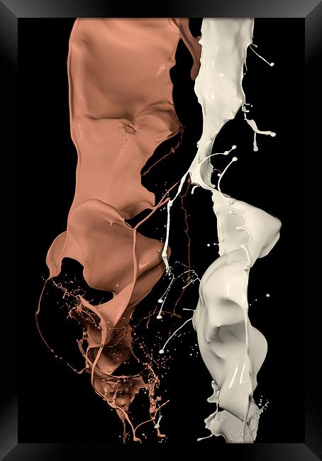 Milk and Liquid Chocolate Splash Framed Print by Natures' Canvas: Wall Art  & Prints by Andy Astbury
