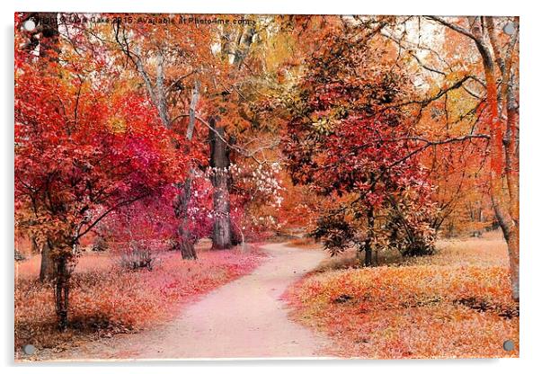  Autumn walk  Acrylic by Mark Cake