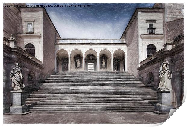  Abbey of Montecassino, Italy Print by Andy Anderson
