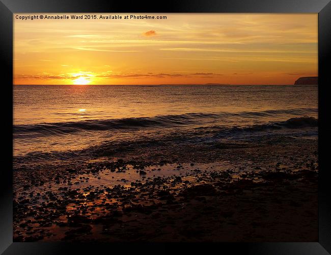 Sunset on the Beach Framed Print by Annabelle Ward