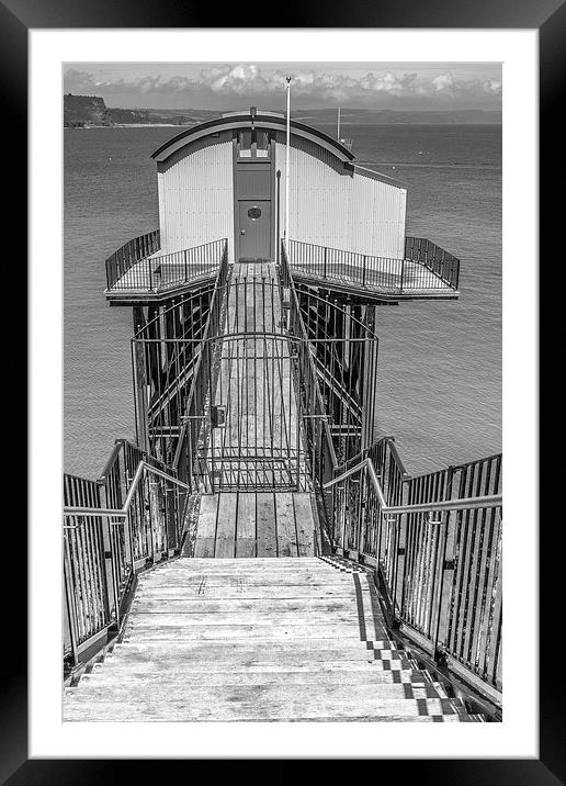 Gated approach to the Old Lifeboat House, Tenby. Framed Mounted Print by Malcolm McHugh
